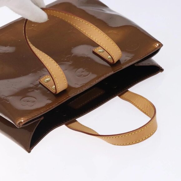 LOUIS VUITTON Monogram Vernis Reade PM Hand Bag Bronze M91146 LV Auth 132734 - Picture 7 of 16